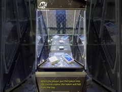 Novo Design Máquina de Empujar Moedas para Jogador Único Máquina de Empujar Moedas de Vidro Arcade